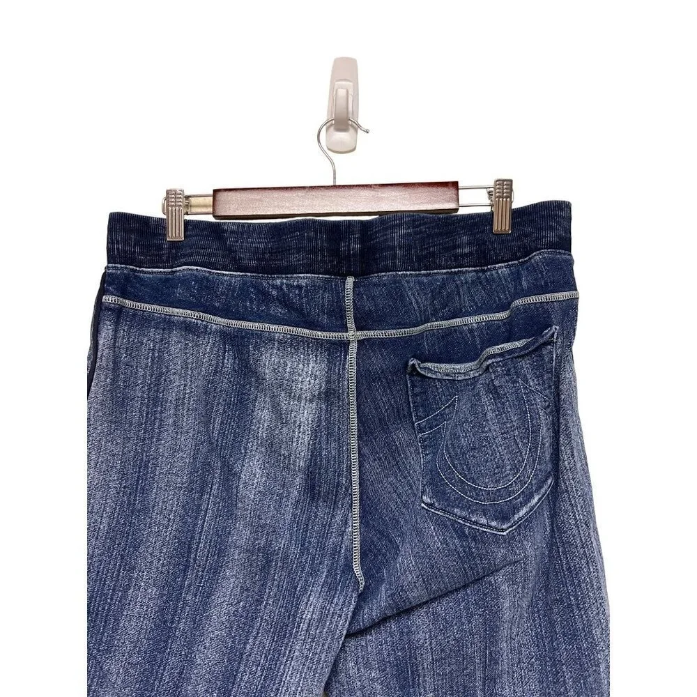 True Religion Bounded Denim Pull On Shorts Men's Size Medium
